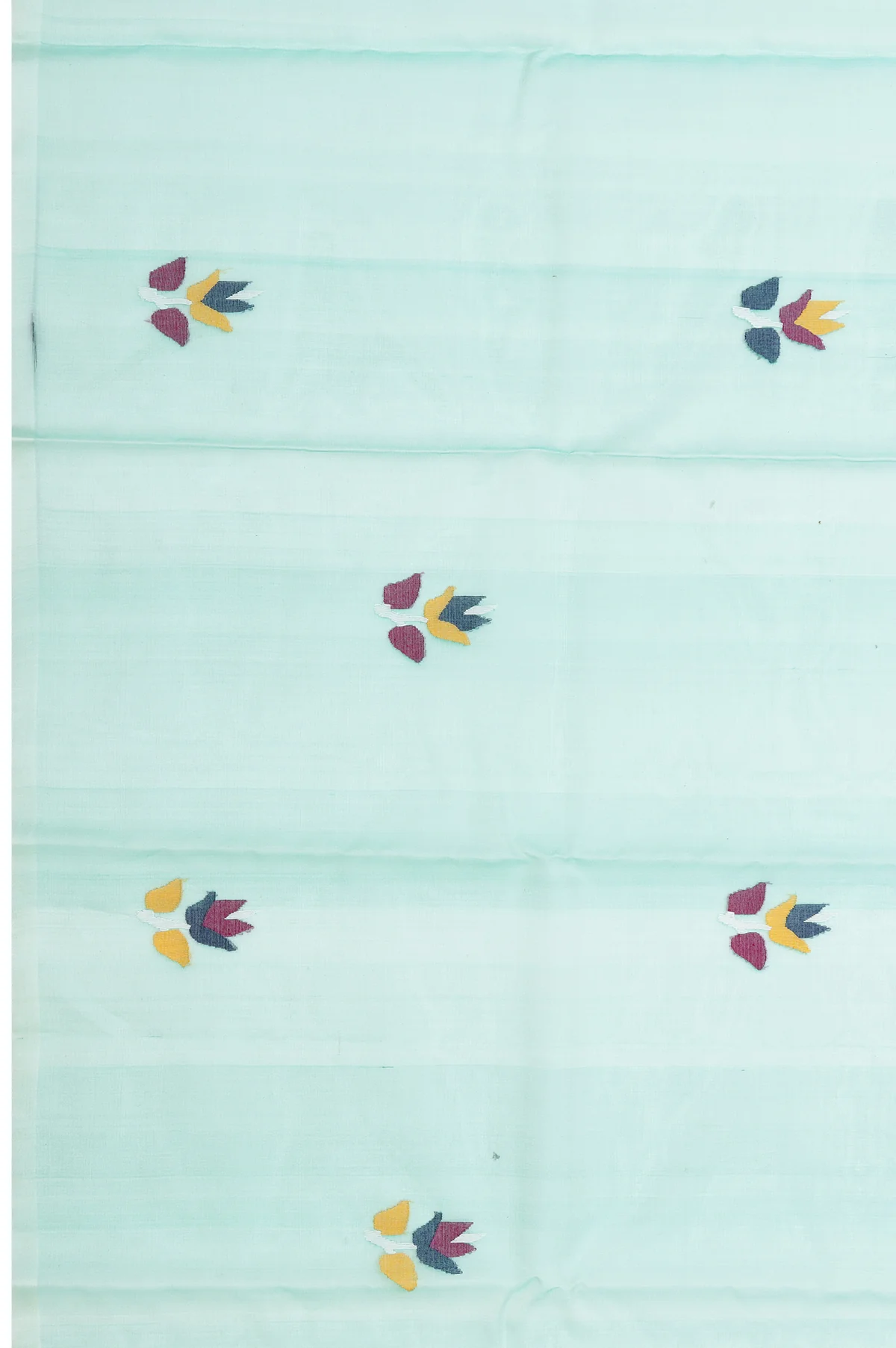 Sea Green Bengal Jamadani Saree - Image 5