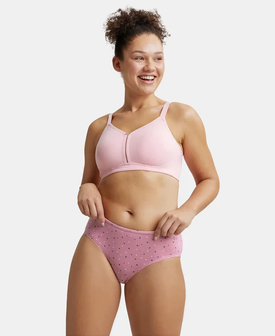 Non Padded Wirefree Super Combed Cotton Elastane Stretch Full Coverage Minimizer Bra - Image 5