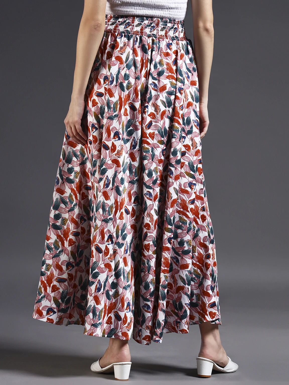 Women Flared Multicolor Viscose Rayon Palazzos - Image 2